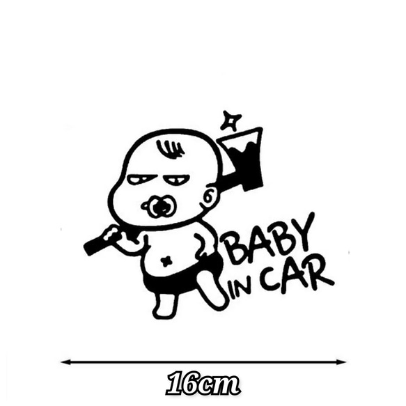 赤ちゃん　BABY IN CAR ベビー　ステッカー 2枚目の画像