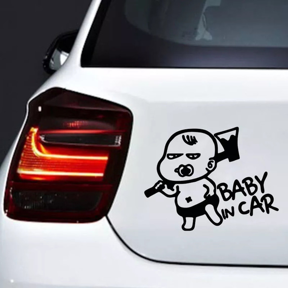 赤ちゃん　BABY IN CAR ベビー　ステッカー 3枚目の画像