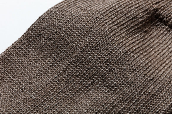 亞麻針織襪（古銅色）22-24cm 第2張的照片