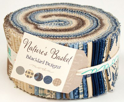 「Nature’s　Basket」 ジェリーロール カットクロス moda 生地 Blackbird Desig