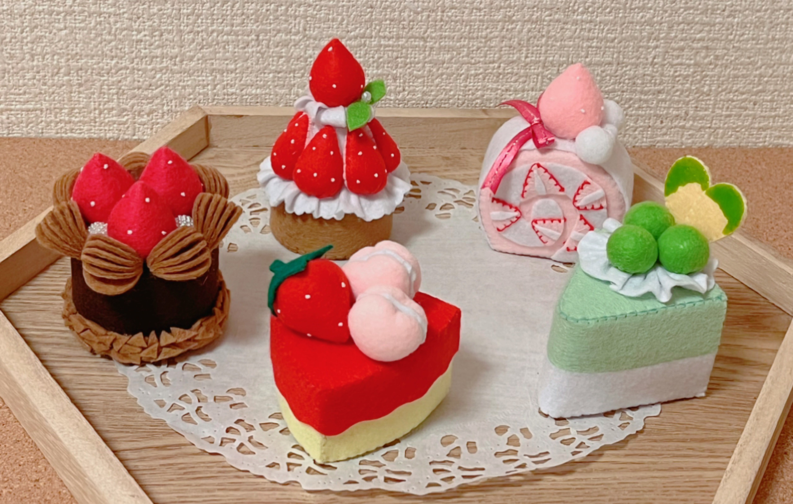 新作］フェルトケーキセット③ おもちゃ・人形 colorful-step