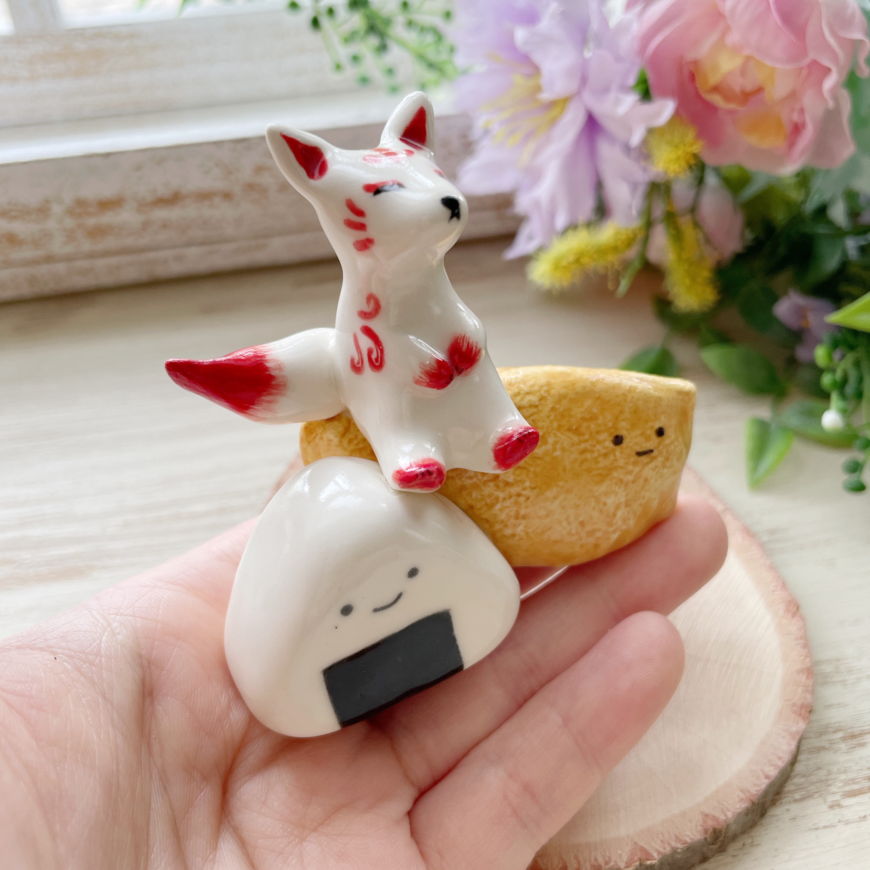 お稲荷様 キツネの置物 20体 磁器人形 縁起物 レトロ雑貨 とろとろ