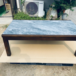 こたつテーブル120大理石調日本製・ヒーター別売り 1枚目の画像