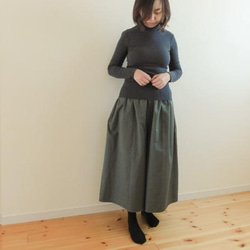 ～上品な佇まいが魅力的～[シームポケット]スラブダブルガーゼのガウチョパンツ・すみれ色 3枚目の画像