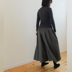 ～上品な佇まいが魅力的～[シームポケット]スラブダブルガーゼのガウチョパンツ・すみれ色 7枚目の画像