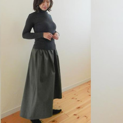 ～上品な佇まいが魅力的～[シームポケット]スラブダブルガーゼのガウチョパンツ・すみれ色 8枚目の画像