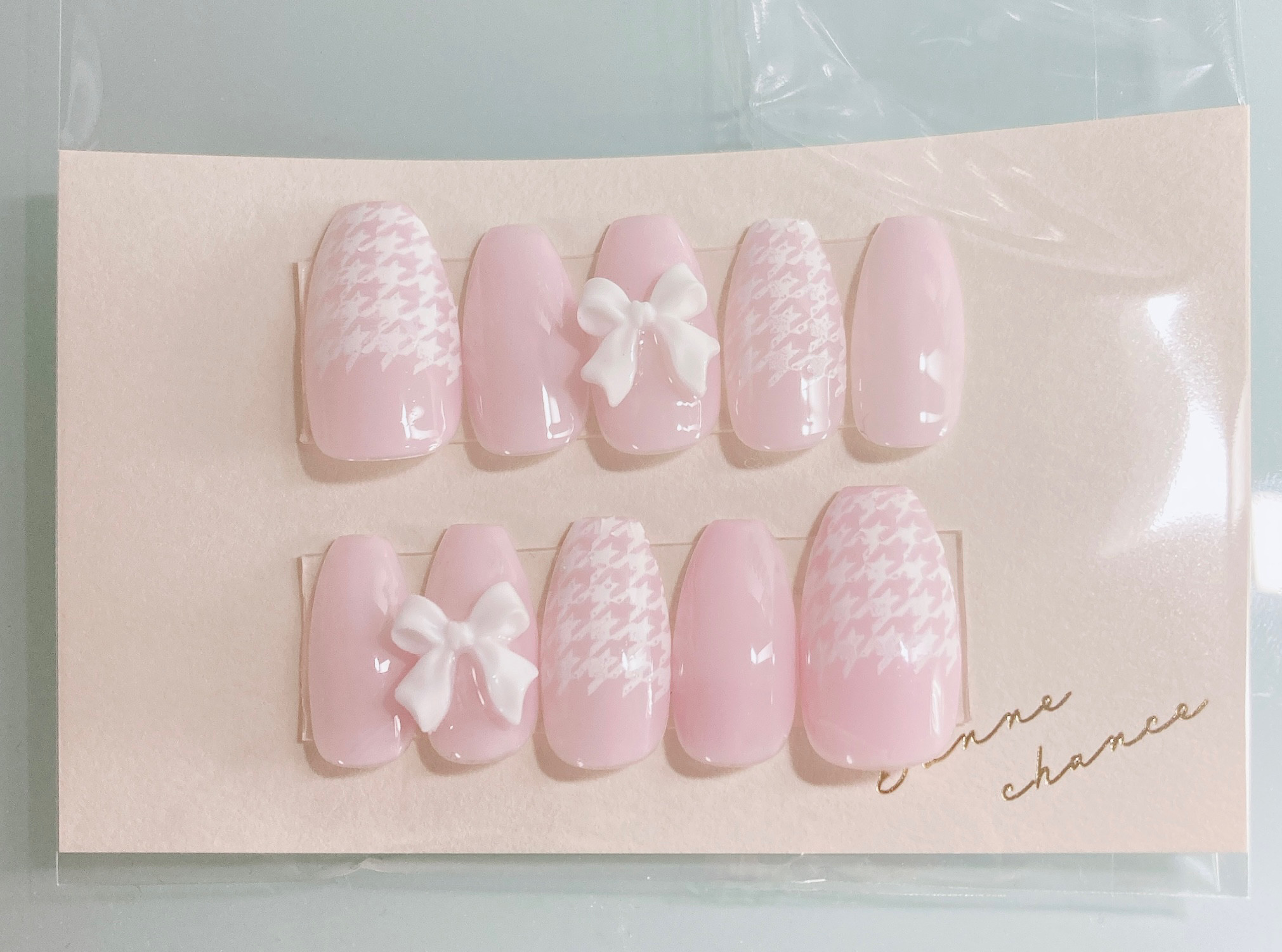 千鳥ネイル　ピンクラメ　シンプルネイル　薄ピンク　量産型 千鳥柄/ピンク/ジェルネイル/お客様 - nailmielのネイルデザイン