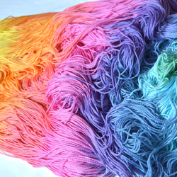 手染め糸 シルクコットン rainbow nijiyarn 毛糸 nijiyarn 通販