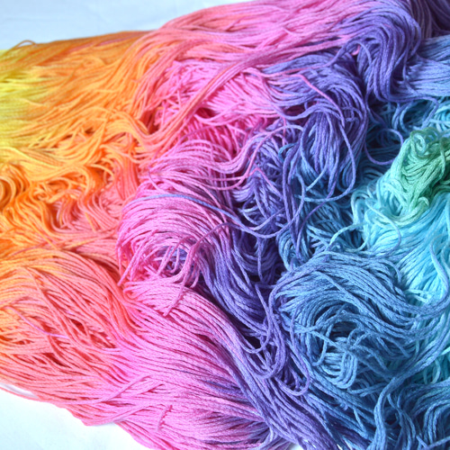 大好き シルクコットン 手染め糸 rainbow 通販 nijiyarn 毛糸 nijiyarn 編み物・毛糸