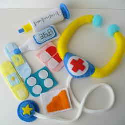 お医者さんセット フェルトおもちゃ「受注製作」 おもちゃ・人形