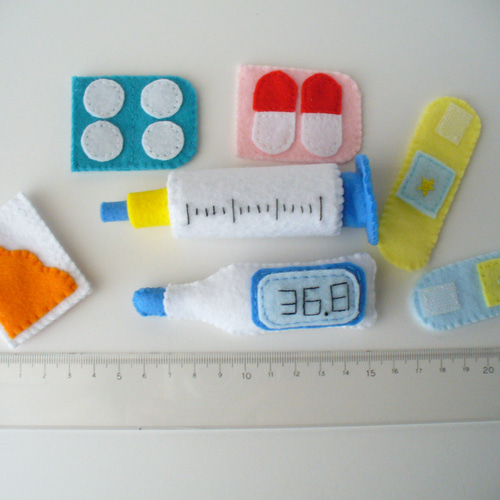 お医者さんセット フェルトおもちゃ「受注製作」 おもちゃ・人形