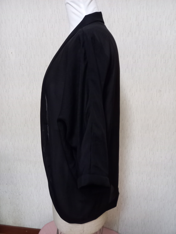 着物リメイク　ボレロ　シルク　絽 4枚目の画像