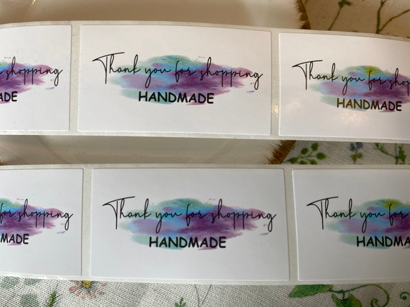 新商品！シンプルで綺麗！『thank youシール　HandMade柄』～同柄　計120枚セット～ 4枚目の画像