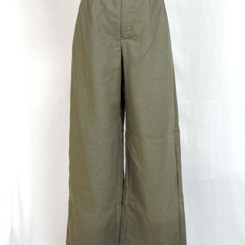 麻のパンツ オリーブ リネンイージーパンツ | ジョンブル公式通販