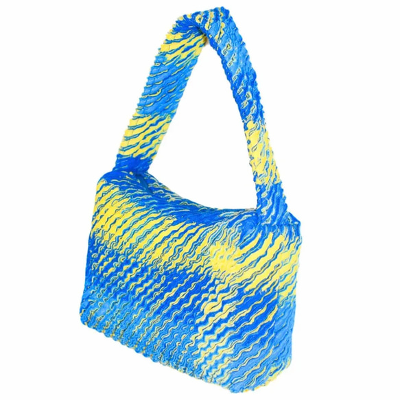 モケモケスクエアハンドバッグ[BLUE] <スラッシュキルト