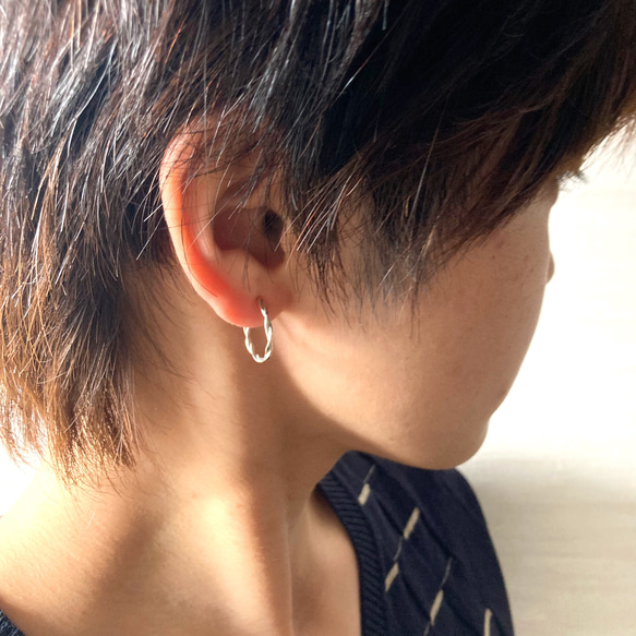 nejineji earring/pierce【silver925】　ねじねじ　シンプル　華奢　シルバー　シルバー925 7枚目の画像