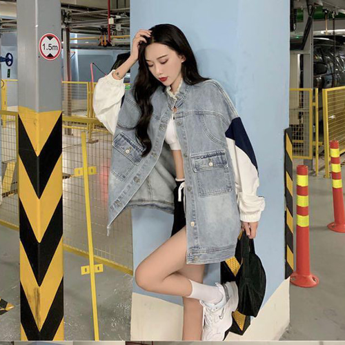 秋冬コーデ デニムジャケット パーカー レディース 長袖 オーバー