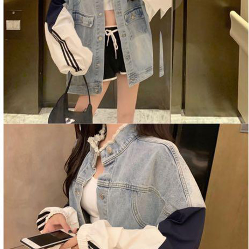 秋冬コーデ デニムジャケット パーカー レディース 長袖 オーバー