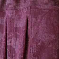 小千谷紬　華紋柄のスカート　着物リメイク 8枚目の画像