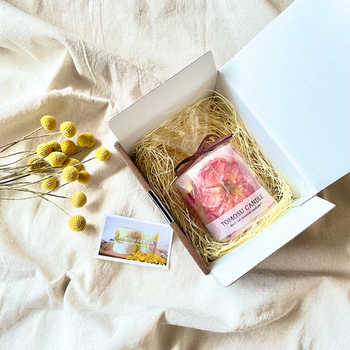 水色あじさいのボタニカルキャンドル キャンドル・キャンドルホルダー