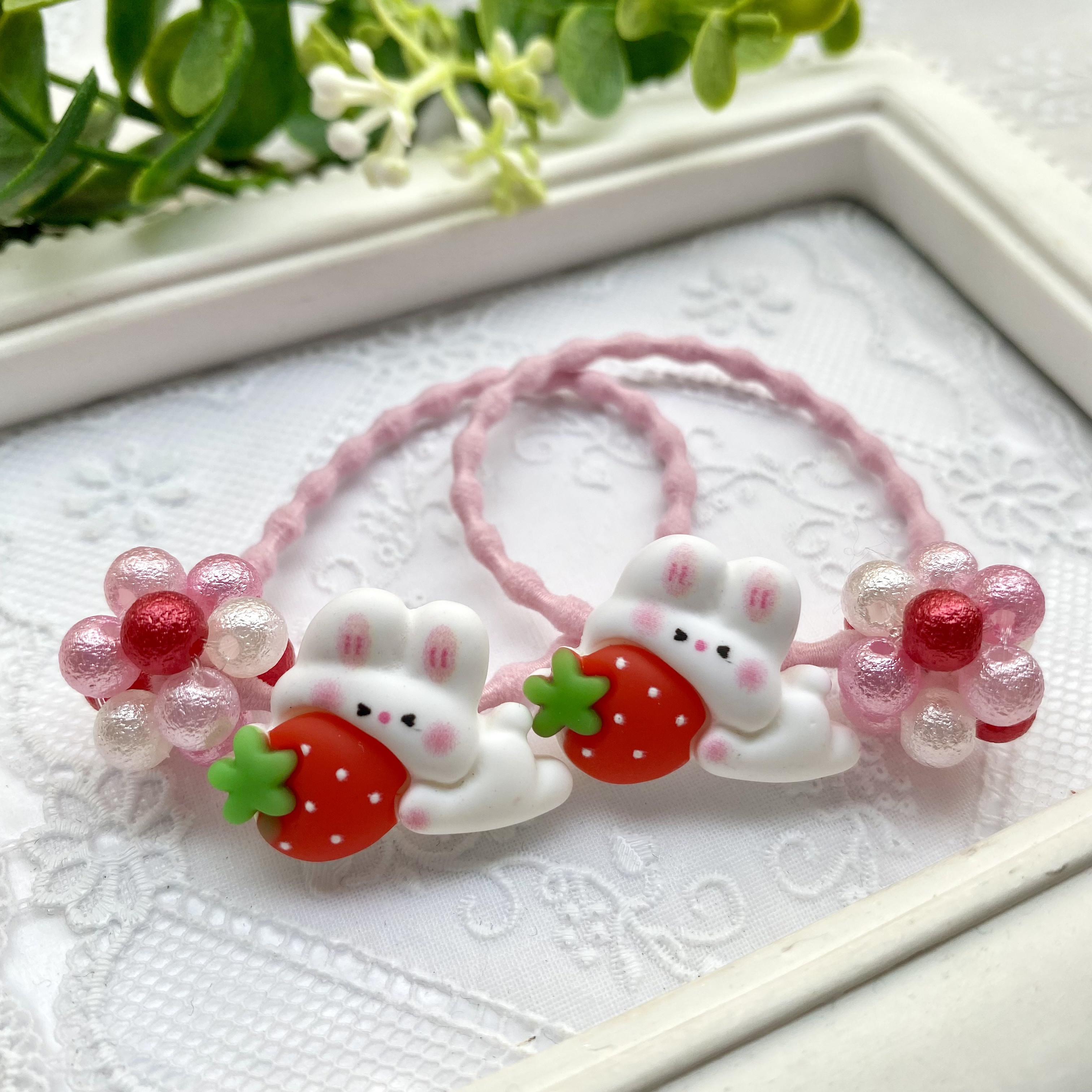 ヘアクリップ セット うさちゃん さくらピンク a-07