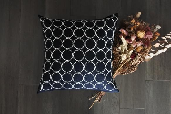 クッション付き∞ミナペルホネン∞タンバリン∞ブラック