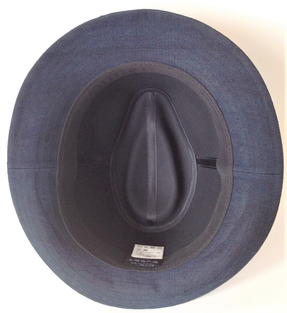 伝統織物のトップブランド塩沢織の中折帽子　Ｌサイズ 6枚目の画像