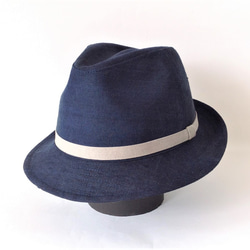 伝統織物のトップブランド塩沢織の中折帽子　Ｌサイズ 1枚目の画像