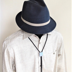 伝統織物のトップブランド塩沢織の中折帽子　Ｌサイズ 8枚目の画像