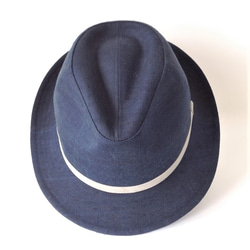 伝統織物のトップブランド塩沢織の中折帽子　Ｌサイズ 4枚目の画像