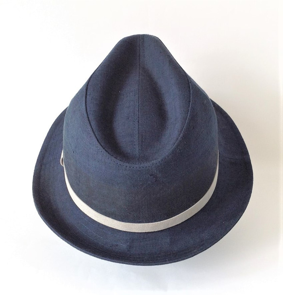 伝統織物のトップブランド塩沢織の中折帽子　Ｌサイズ 3枚目の画像