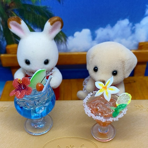 トロピカルサマードリンク ブルーハワイ ミニチュア その他置物 haru