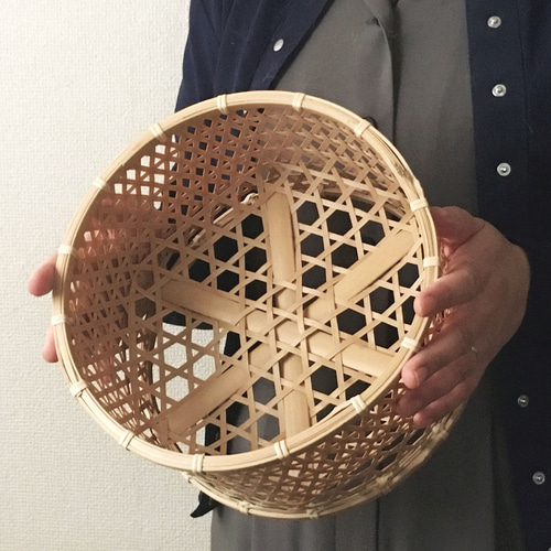 竹細工　茶碗カゴ 受注制作】竹細工茶碗かご 中型 その他キッチン小物 タケアミ