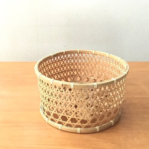 受注制作】竹細工茶碗かご 中型 その他キッチン小物 タケアミ