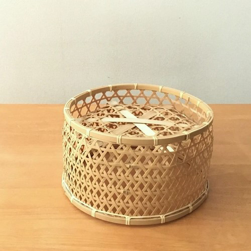 受注制作】竹細工茶碗かご 中型 その他キッチン小物 タケアミ