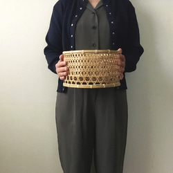 【受注制作】竹細工茶碗かご　中型 4枚目の画像