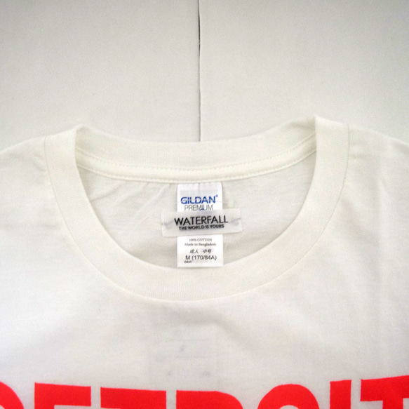 テクノTシャツ「デトロイトテクノ（DETROIT TECHNO）」ホワイト Mサイズ WATERFALLオリジナル 3枚目の画像