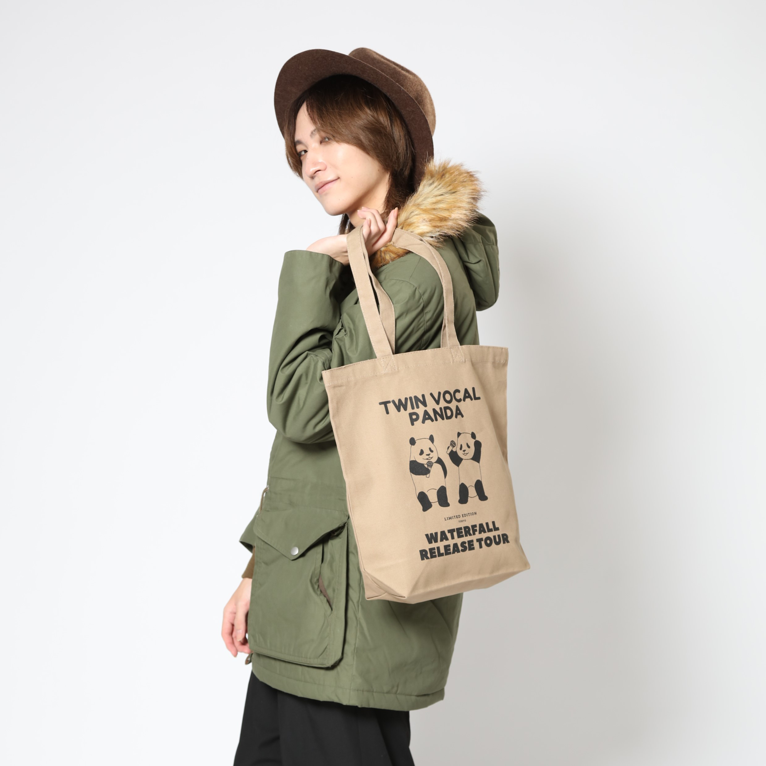 双子パンダ」ツインボーカルツアートートバック レコードバッグ  