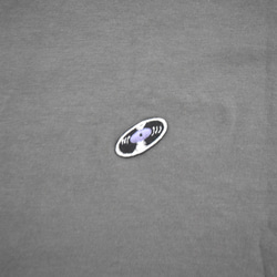 「レコードワッペン半袖Tシャツ（ELECTRIC FLOWER）」 チャコール Lサイズ WATERFALLオリジナル 6枚目の画像
