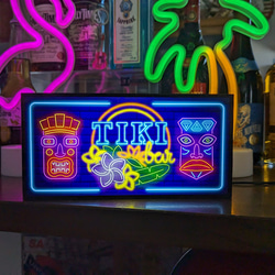 アロハ ハワイ パブ スナック トロピカル カクテル バー TIKI bar 電飾看板 置物 雑貨 LEDライトBOX 1枚目の画像