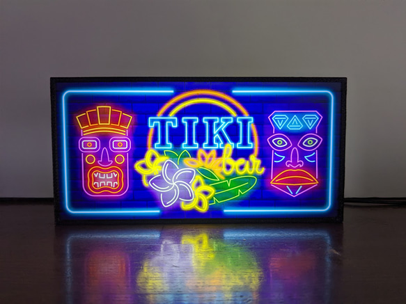 アロハ ハワイ パブ スナック トロピカル カクテル バー TIKI bar 電飾看板 置物 雑貨 LEDライトBOX 2枚目の画像