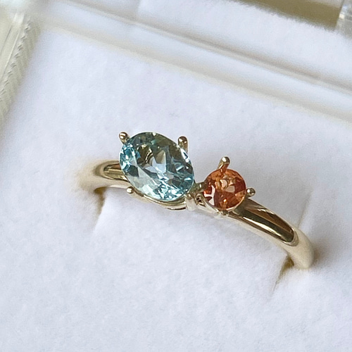 icejet★タトゥーアクアマリン★リングオーダー タトゥーアクアマリン ブラジル・ミナスジェライス州タトゥー