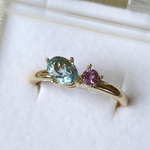 【LILA ꕤ】宝石質アクアマリンのデザインリング LILA ꕤ】宝石質アクアマリンのデザインリング LILA ꕤ】宝石質アクア