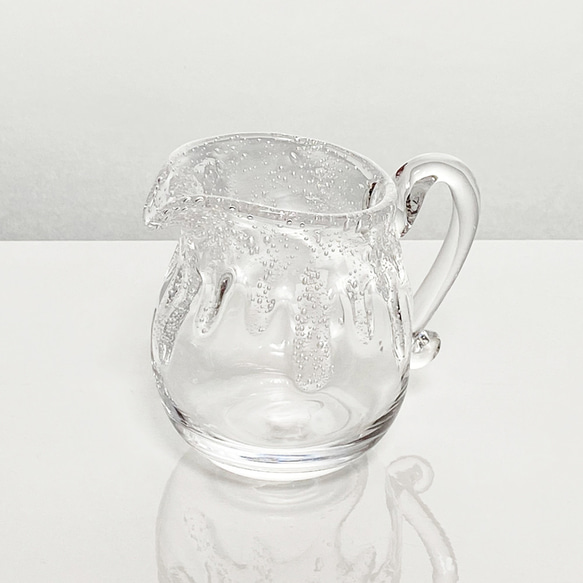 未使用　金津沙矢香さん　片口　ピッチャー　ガラス 泡だれのデザイン♪片口ピッチャー：ギフトラッピング無料♪ その他