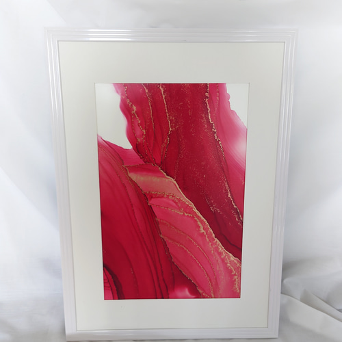 アルコールインクアート 原画 ② ベールインクアート 原画② A4サイズ アルコールインクアート 絵画