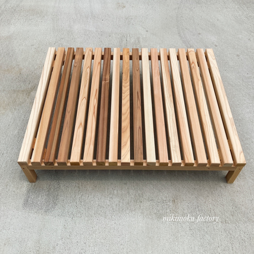 無垢のしっかりした大きなすのこベンチ ソファ・ベンチ 家具工房 