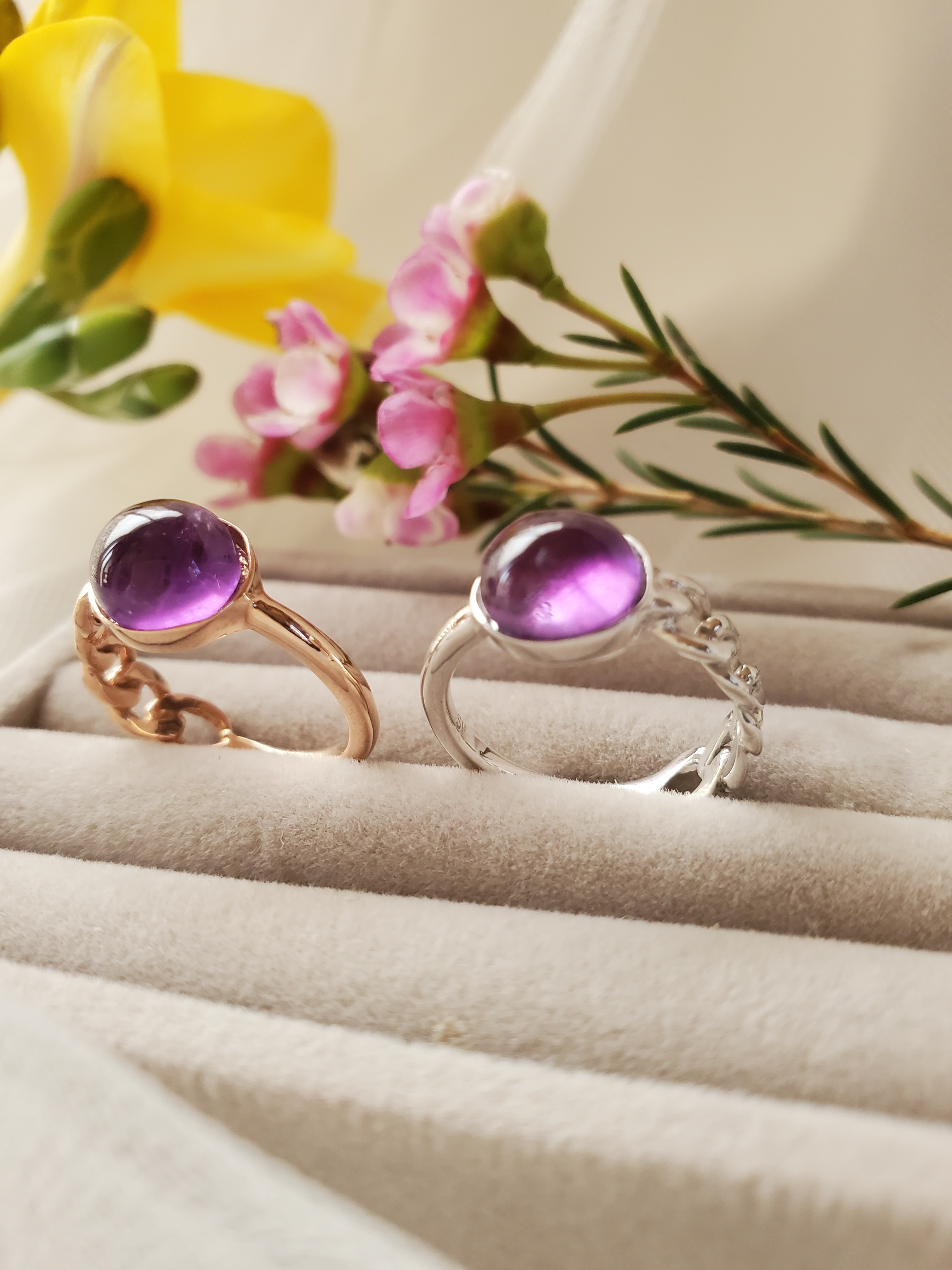 喜平アメジストSV925リングRS-138、