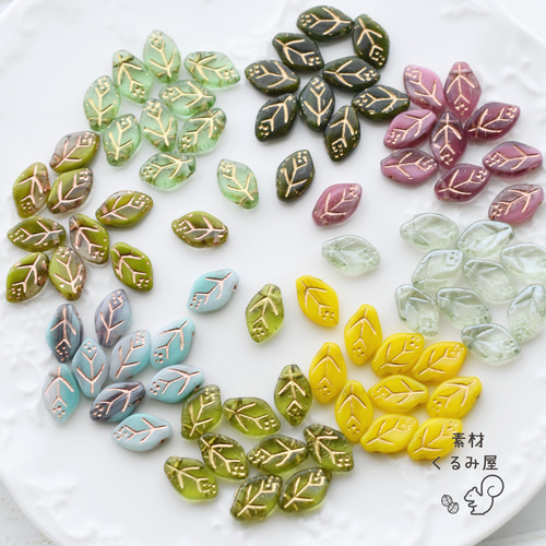 8523 リーフ ハニーストーン珈琲Beans チェコビーズ パーツ 8523 リーフ ハニーストーン珈琲Beans チェコビーズ パーツ チェコ