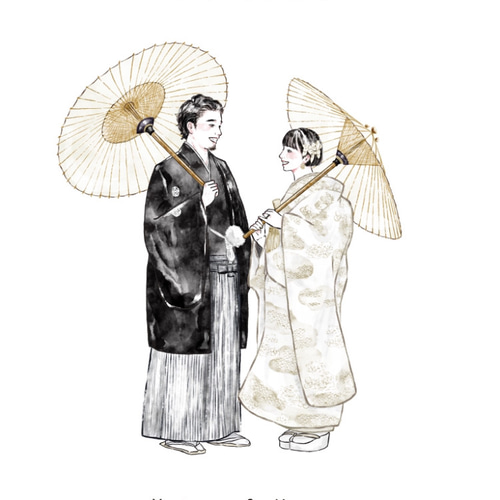 データ納品】似顔絵ウェルカムボード【最短3日◎】 イラスト アンドー