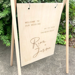 木製ウェルカムボード 店舗看板／wbs12 8枚目の画像